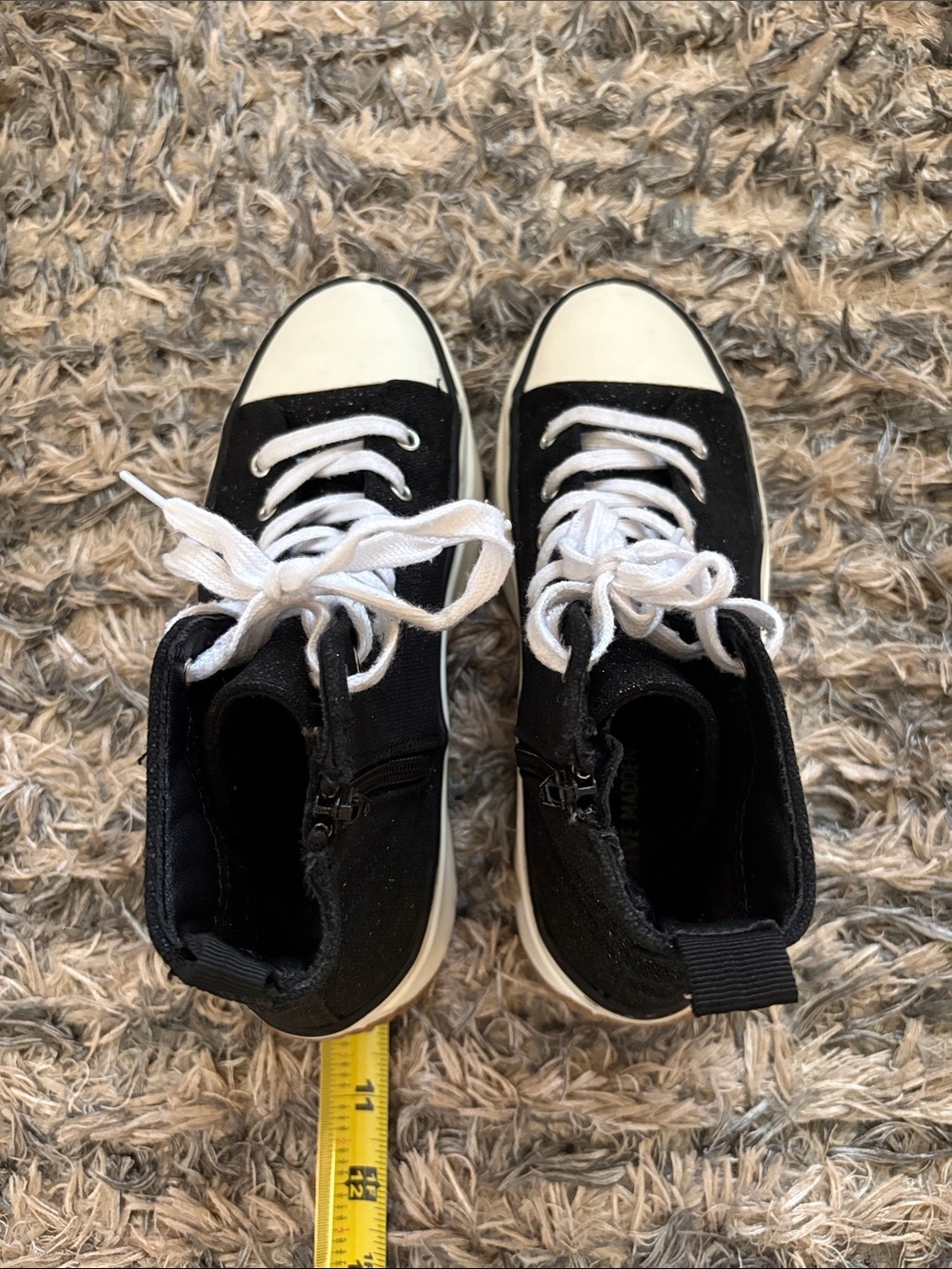 Steve Madden Black and White High-Top Sneakers - Picture 13 of 14